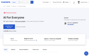 AI For Everyone Course | Learn AI in 7 hours with Powerful CAREER certificate in 2024